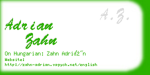 adrian zahn business card